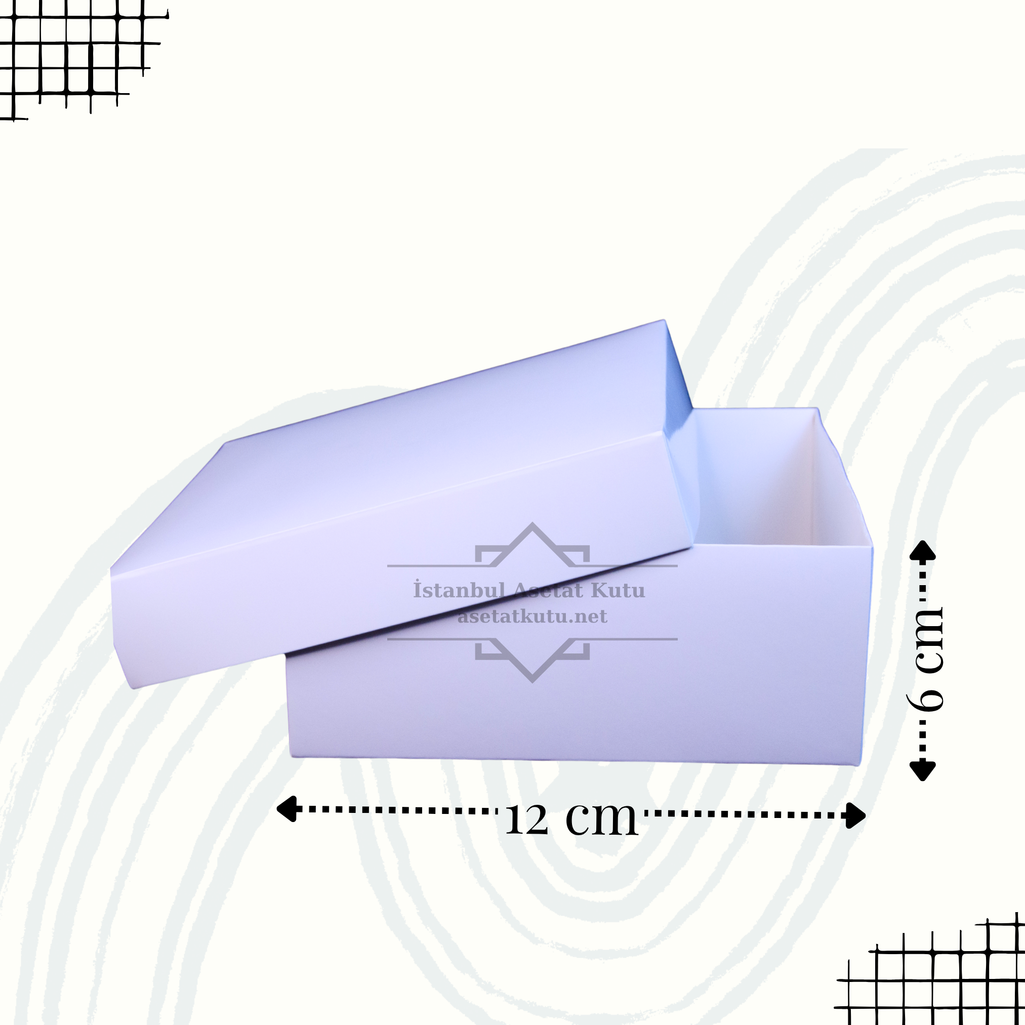12x12x6 Full Beyaz Kutu