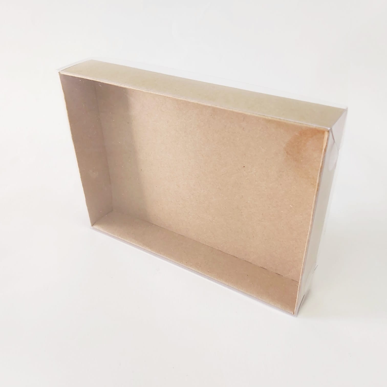 15x11x3 Kraft Altı Karton Üzeri Asetat Kutu