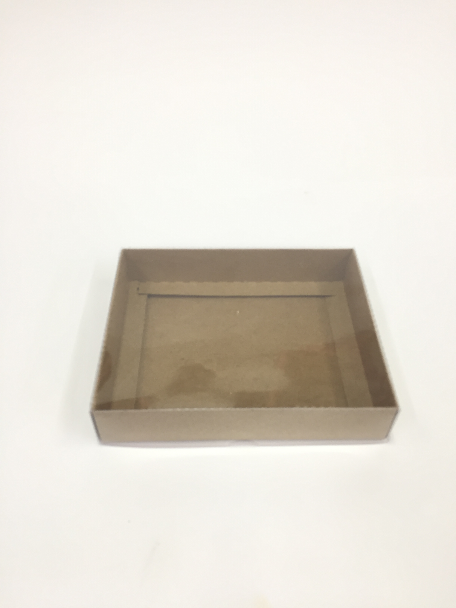 15x12x3 Kraft Altı Karton Üzeri Asetat Kutu