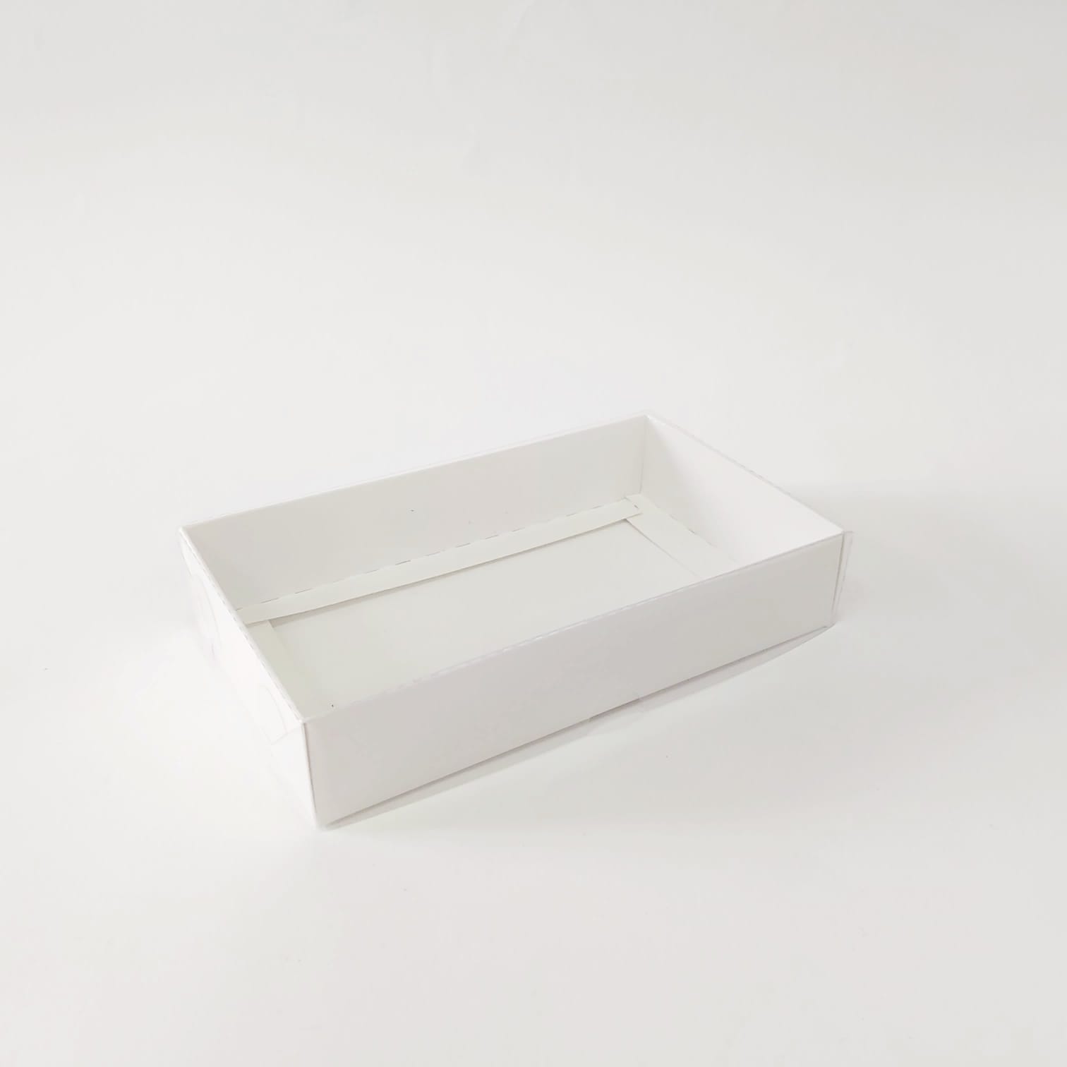 15x9x3 Beyaz Altı Karton Üzeri Asetat Kutu