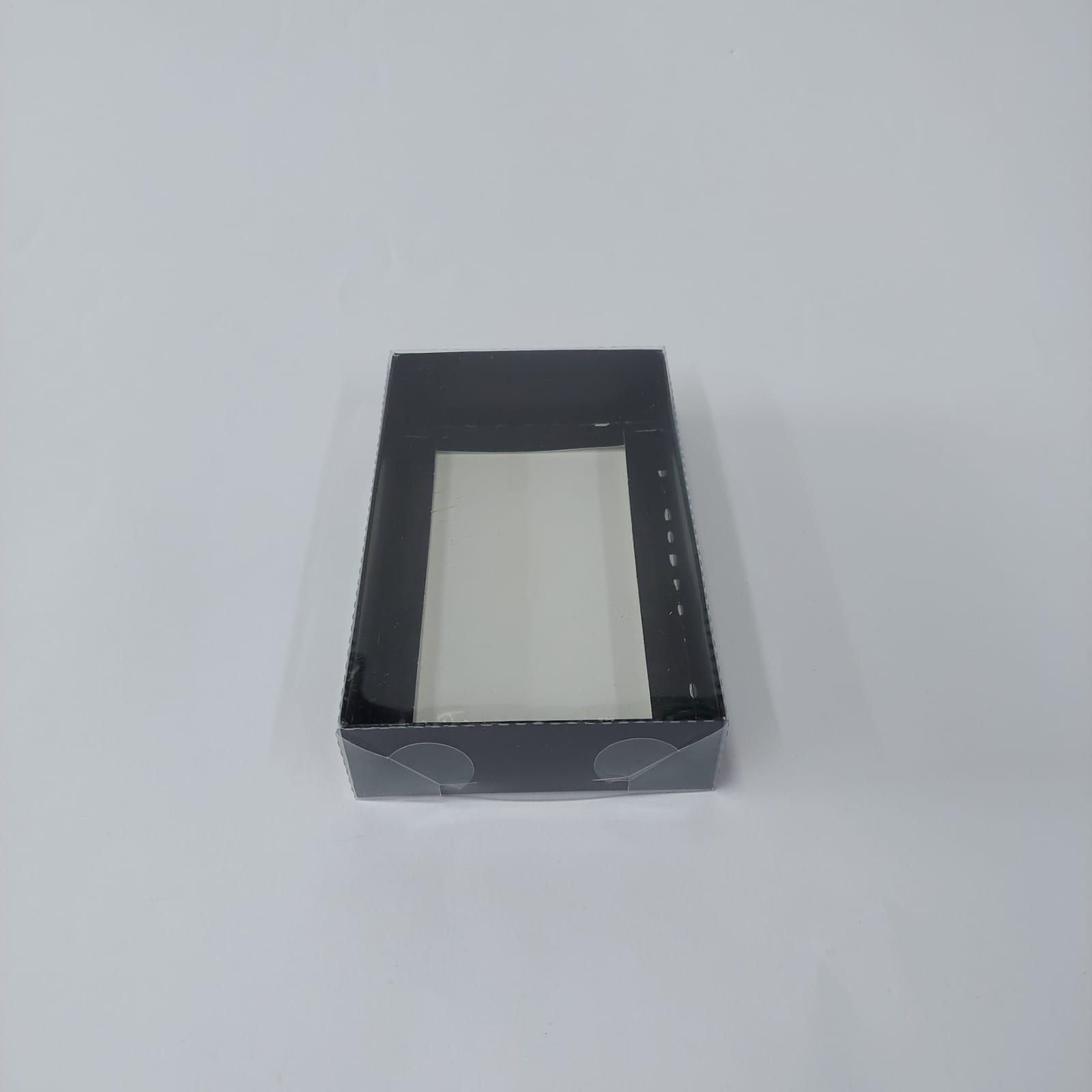 15x9x3 Siyah Altı Karton Üzeri Asetat Kutu