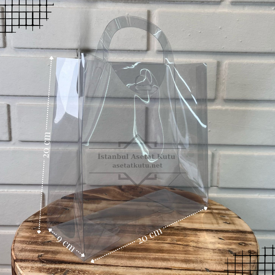 20x20x9 Asetat Çanta [10 Adet]