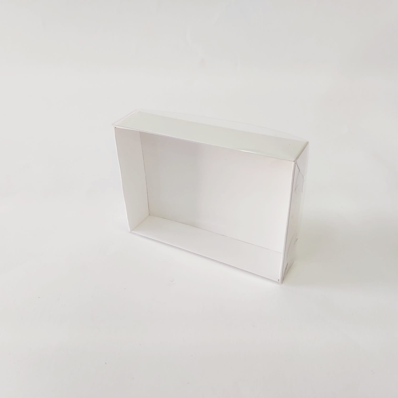 11x8x3 Altı Beyaz Üstü Asetat Kutu