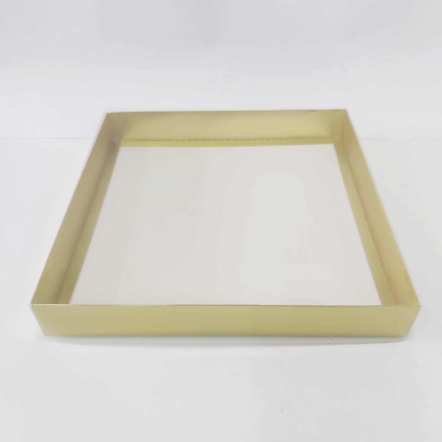 35x35x5 Altın Altı Karton Üzeri Asetat Kutu