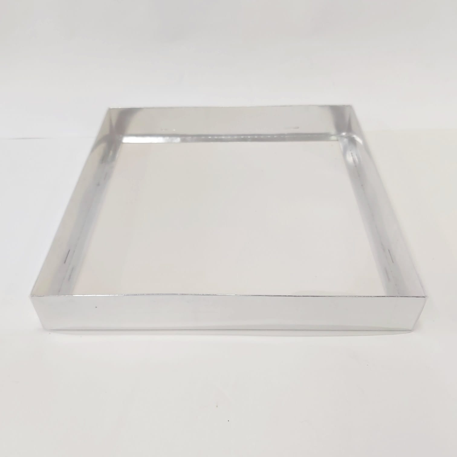 35x35x5 Gümüş Altı Karton Üzeri Asetat Kutu