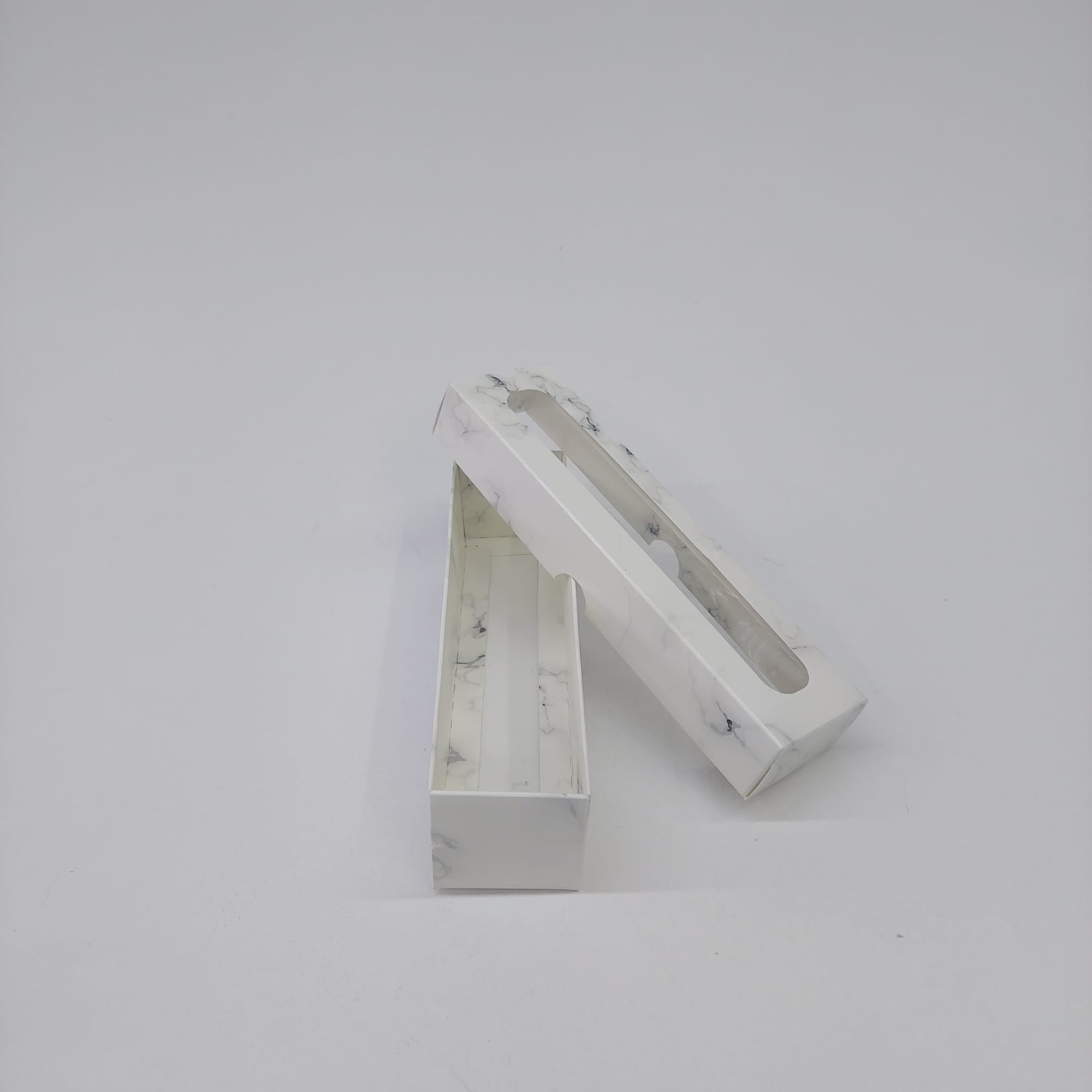 5x5x20 Beyaz Mermer Desenli Kutu