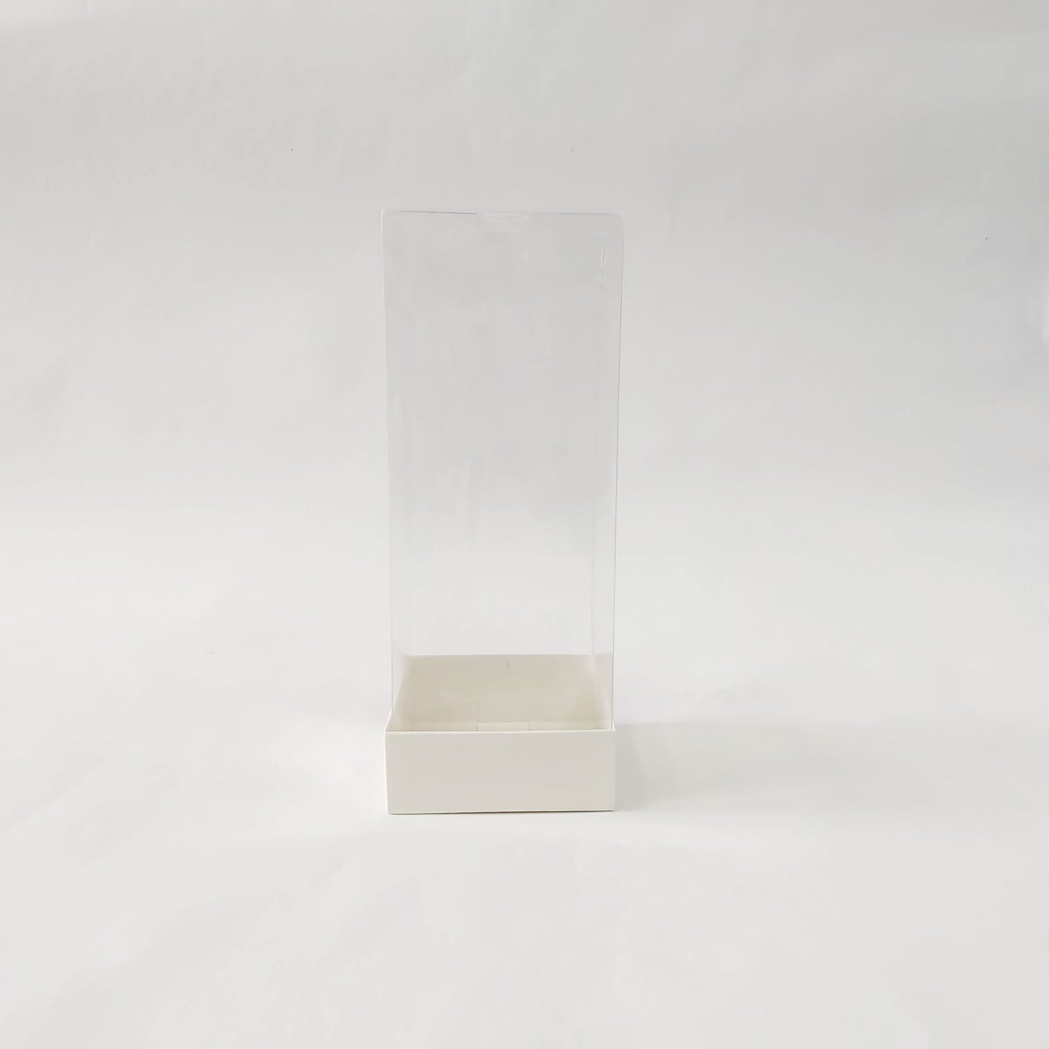 8x8x20 Beyaz Altı Karton Üzeri Asetat Kutu