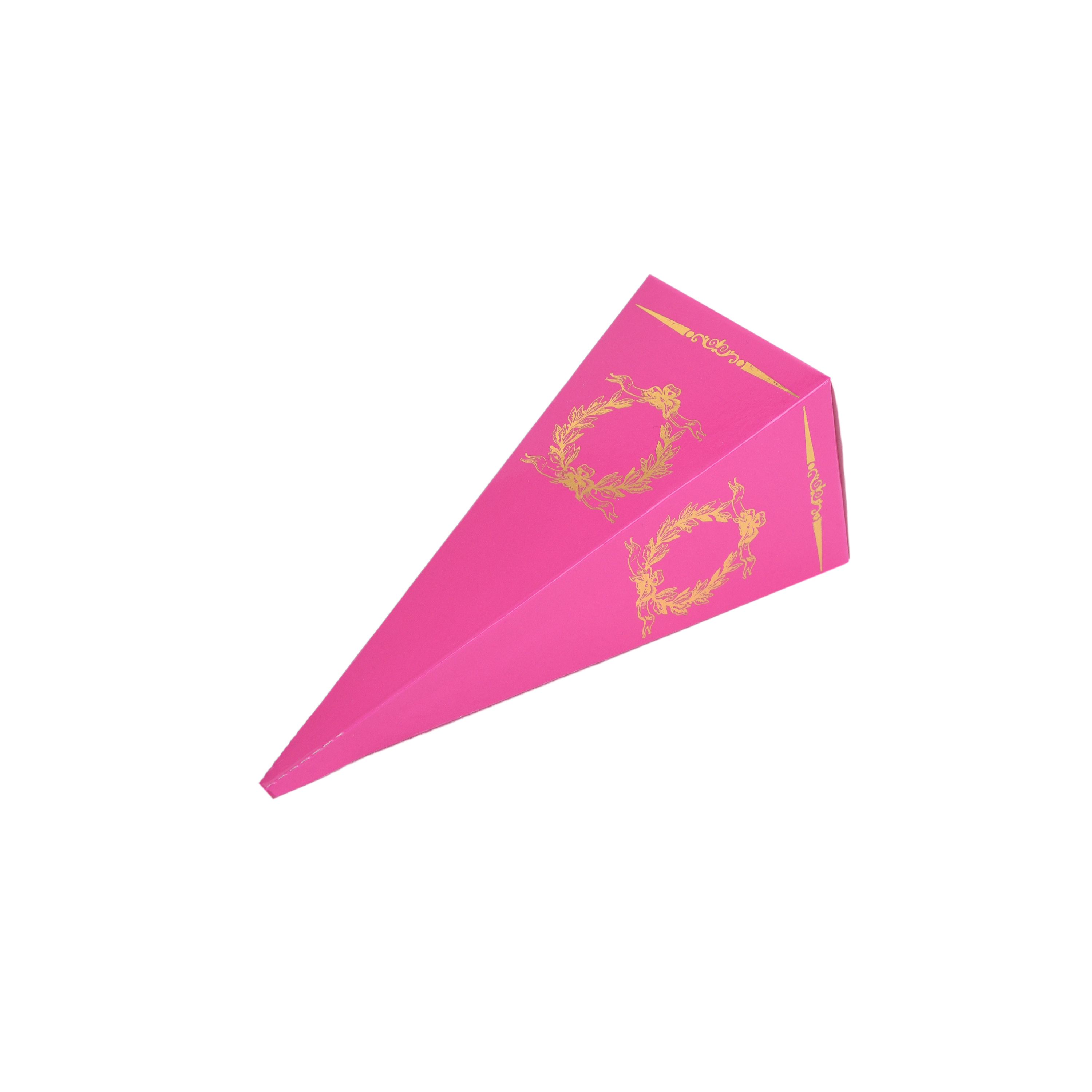 15X4 Fuşya Altın Yaldızlı Külah