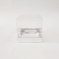 12x12x12 Gümüş Altı Karton Üzeri Asetat Kutu