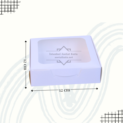 12x12x3 Beyaz Pencereli Kutu