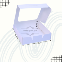 12x12x3 Beyaz Pencereli Kutu