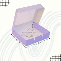 12x12x3 Lila Pencereli Kutu