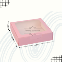12x12x3 Pembe Pencereli Kutu