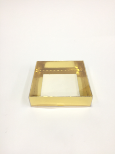12x12x3 Altın Altı Karton Üzeri Asetat Kutu