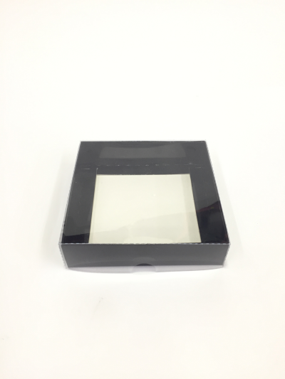 12x12x3 Siyah Altı Karton Üzeri Asetat Kutu