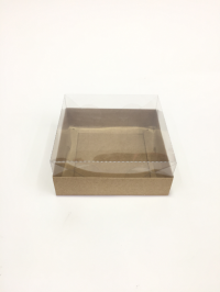 12x12x5 Kraft Altı Karton Üzeri Asetat Kutu