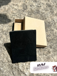 12x9x3 Kraft Süngerli Takı Kutusu [Demonte 25 Adet]