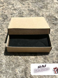 12x9x3 Kraft Süngerli Takı Kutusu [Demonte 25 Adet]