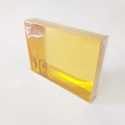 15x11x3 Altın Altı Karton Üzeri Asetat Kutu