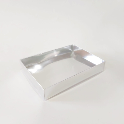 15x11x3 Gümüş Altı Karton Üzeri Asetat Kutu