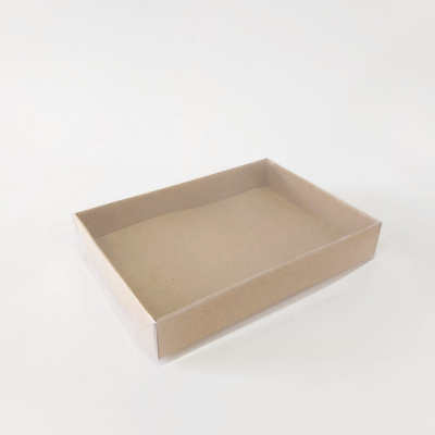 15x11x3 Kraft Altı Karton Üzeri Asetat Kutu