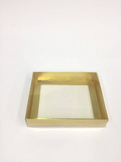 15x12x3 Altın Altı Karton Üzeri Asetat Kutu