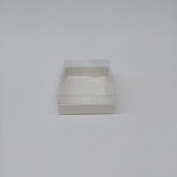 15x12x5 Beyaz Altı Karton Üzeri Asetat Kutu