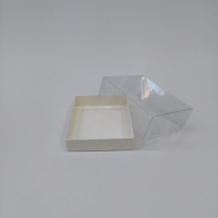 15x12x5 Beyaz Altı Karton Üzeri Asetat Kutu