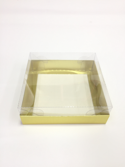 15x15x5 Altın Altı Karton Üzeri Asetat Kutu