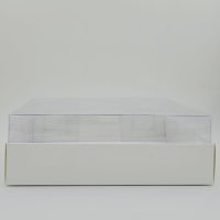 15x15x5cm Beyaz Üstü Asetat Kutu