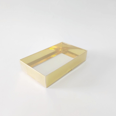 15x9x3 Altın Altı Karton Üzeri Asetat Kutu