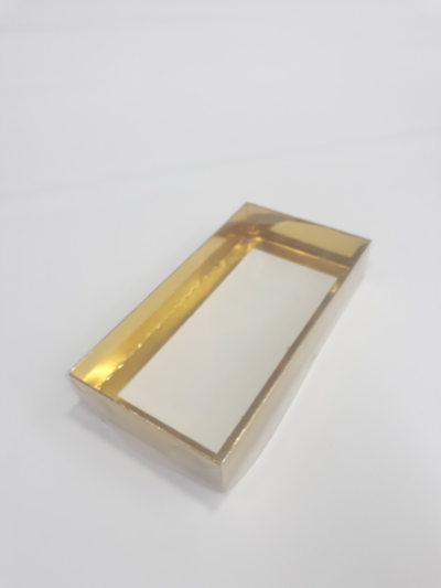 20x10x3 Altın Altı Karton Üzeri Asetat Kutu