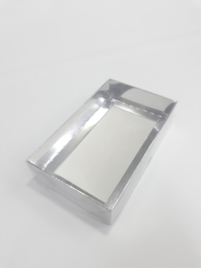20x10x3 Gümüş Altı Karton Üzeri Asetat Kutu