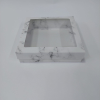 20x20x5 Çerçeveli Mermer Desenli Kutu