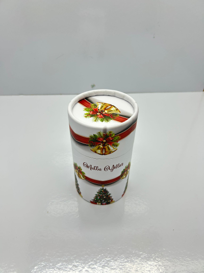 13x7 Beyaz Yılbaşı Silindir Kutu