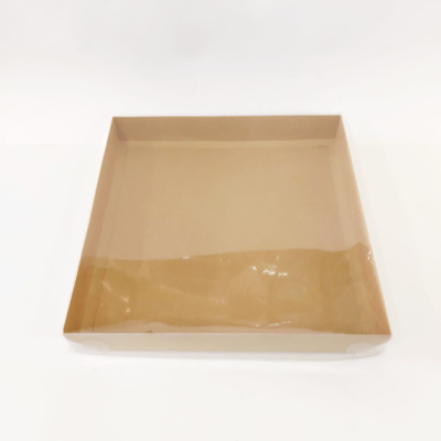 35x35x5 Kraft Altı Karton Üzeri Asetat Kutu