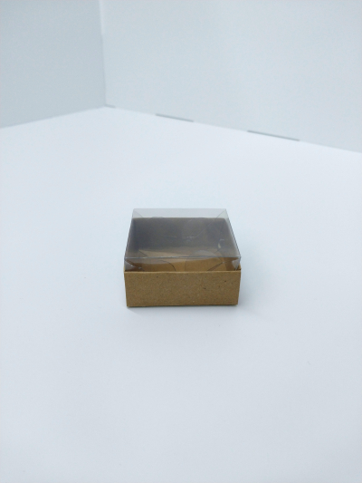 5x5x3 Kraft Altı Karton Üzeri Asetat Kutu