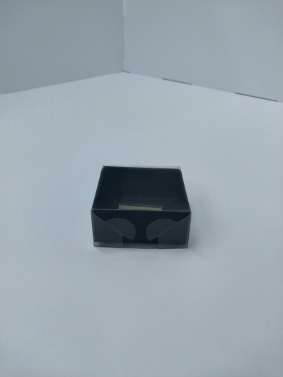 5x5x3 Siyah Altı Karton Üzeri Asetat Kutu