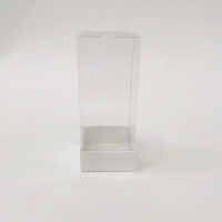 6x6x16 Beyaz Altı Karton Üzeri Asetat Kutu