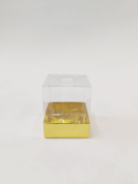 6x6x7 Altın Altı Karton Üzeri Asetat Kutu