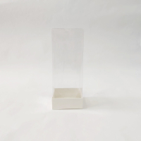 8x8x20 Beyaz Altı Karton Üzeri Asetat Kutu