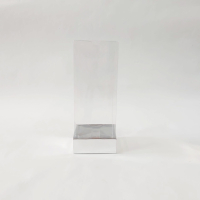 8x8x20 Gümüş Altı Karton Üzeri Asetat Kutu