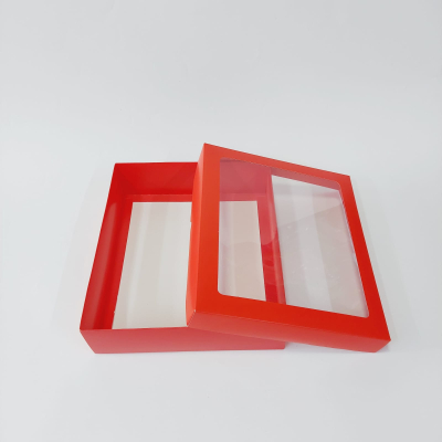 23x20x6 Pencereli Kırmızı Kutu