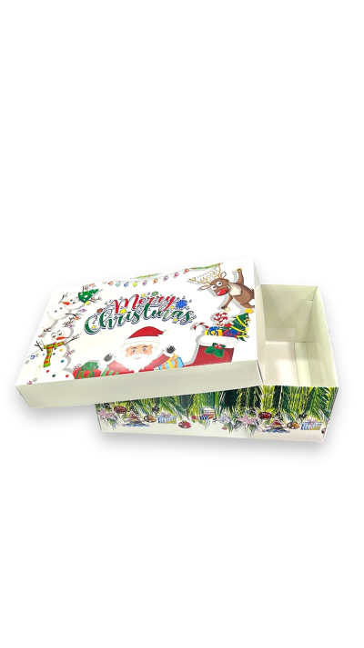 25x15x10 Beyaz Yılbaşı Kutusu