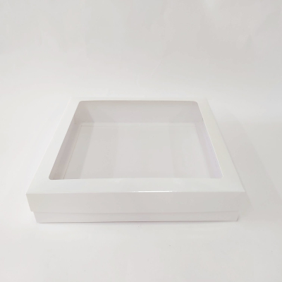 25x25x5 Pencereli Beyaz Kutu