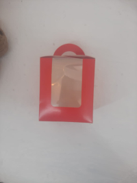 Kırmızı Renkli Tekli Cupcake Kutusu 9x9x10